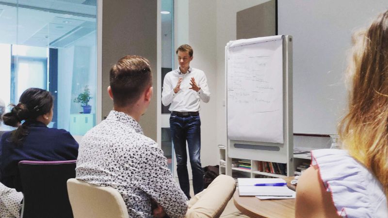 Michal in a company consultation